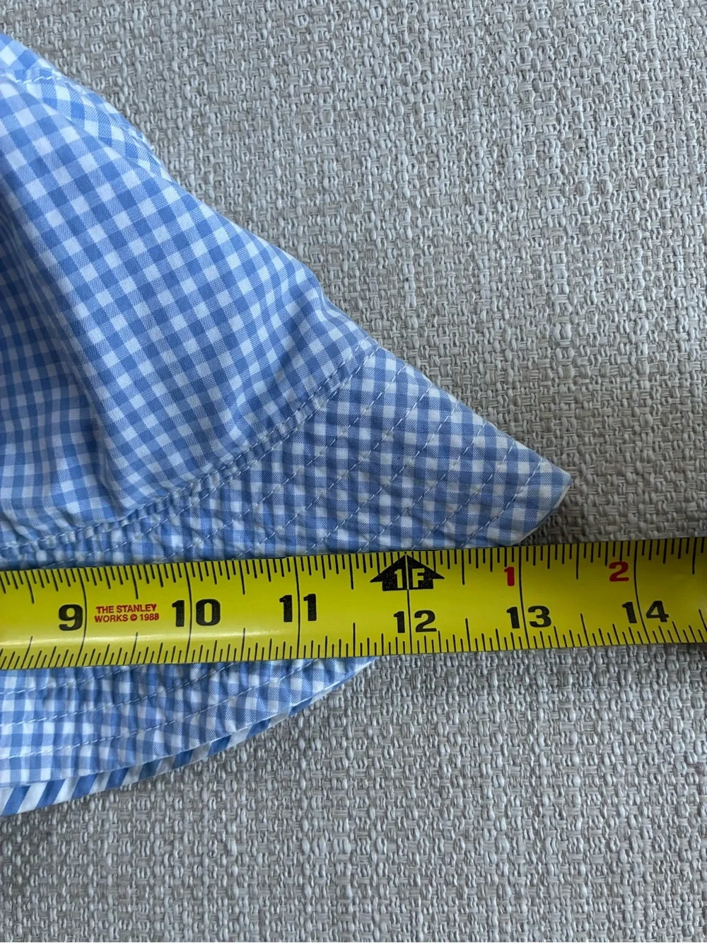 Ralph Lauren Bucket Hat Large / XL Gingham Print Blue and Orange Polo
